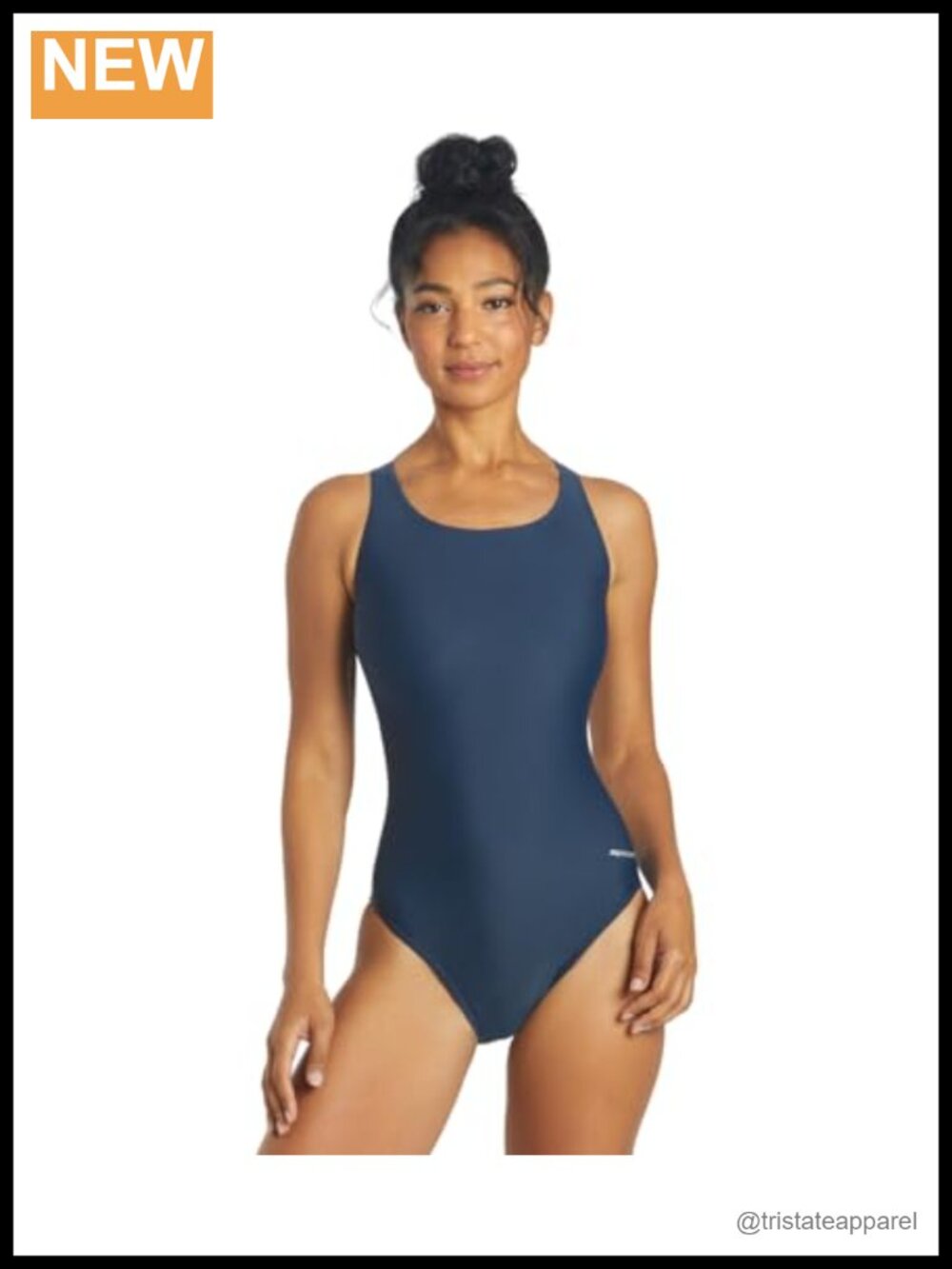 Sporti Women's Athletic Wide Strap One-Piece Swimsuit - Fitness Swimming